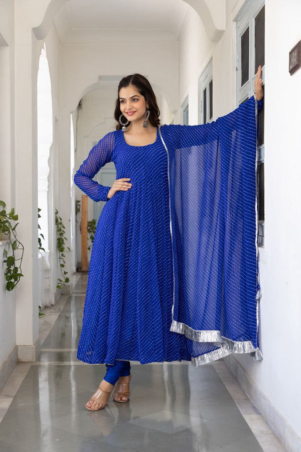 💙 Royal Radiance Anarkali Ensemble 👑
