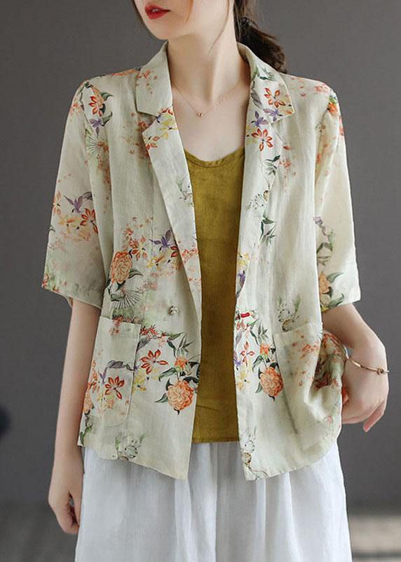 Vintage Floral Blazer-Style Shirt – Elegant & Breezy 🌿
