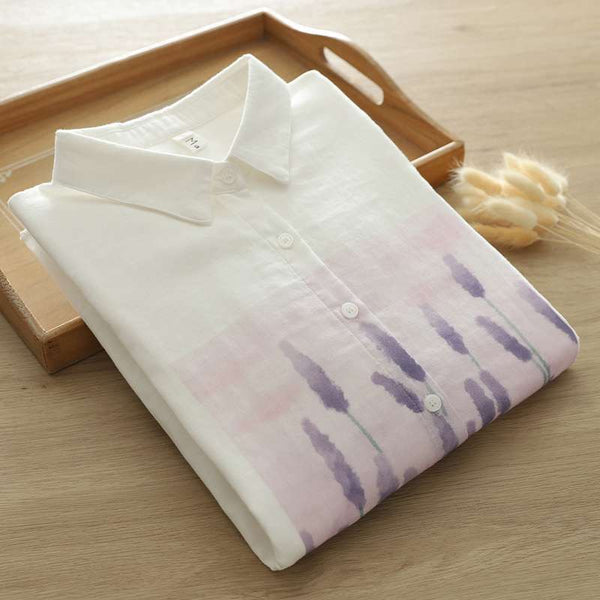 🌸 Lavender Breeze Cotton Shirt